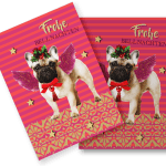 Weihnachtskarte Christmas Pets edition dreiklein