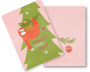 Weihnachtsklappkarte Weihnachten im Dschungel edition dreiklein