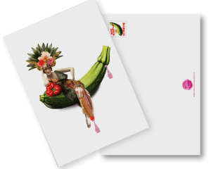 Postkarte Gemüse "Les Demoiselles Légumes"